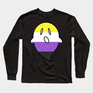 Non-Binary Pride Ghost Long Sleeve T-Shirt